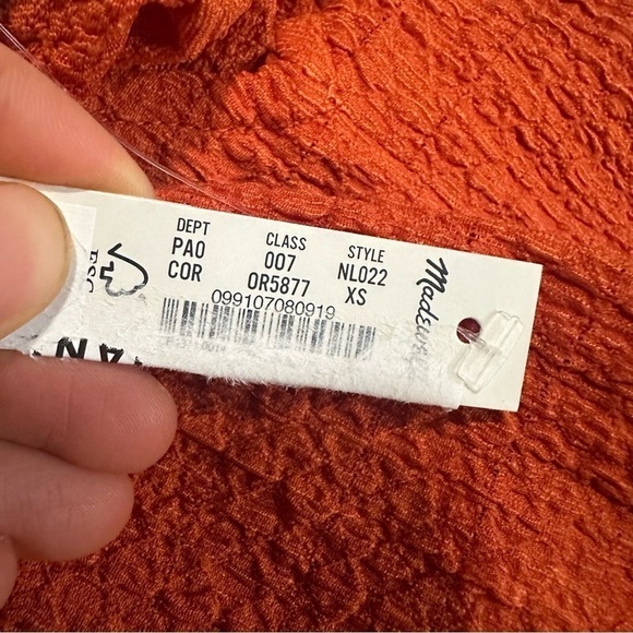 Madewell vneck sleeveless crop top copper washed orange - Picture 5 of 6